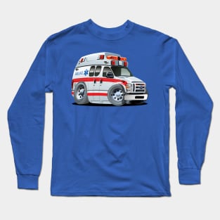 Cartoon Ambulance Car Long Sleeve T-Shirt